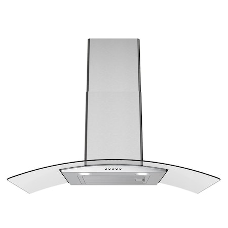 Streamline 36 in. Borsari Ducted Wall Mount 220 CFM Range Hood in Brushed Stainless Steel T-8065-1-DT
